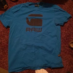 blue G raw shirt